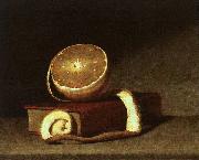 Raphaelle Peale Still Life with Orange and Book oil on canvas